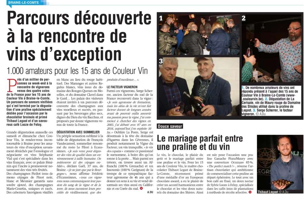 Couleur Vin - Article Sud Presse - Novembre 2018
